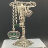 Jade Crown Kilt Pin Brooch