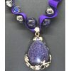 Purple Goldstone Teardrop Necklace Pendant