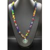 Rainbow Crackle Crown Necklace