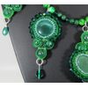 Malachite and Emerald Cat's Eye Drop Necklace
