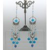 Swarovski Blue Heart Crackle Earrings