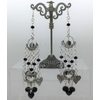 Swarovski Black Crystal Heart Earrings