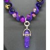 Purple Marble Chakra Necklace Pendant