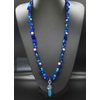 Blue Crystal and Pearl Chakra Necklace