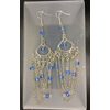 Blue Crystal Chain Earrings