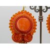 Orange Haze Fruity Disc Earrings