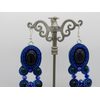 Night Cairo Blue Goldstone Drop Earrings