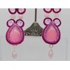 Pink Cat's Eye Drop Earrings