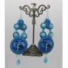 Tree of Life Blue Cabochon Earrings