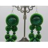 Green Cat's Eye Drop Earrings