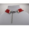 Red Leather Celtic Charm Choker