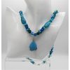 Turquoise Drop Ribbon Necklace