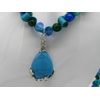 Turquoise Drop Ribbon Necklace