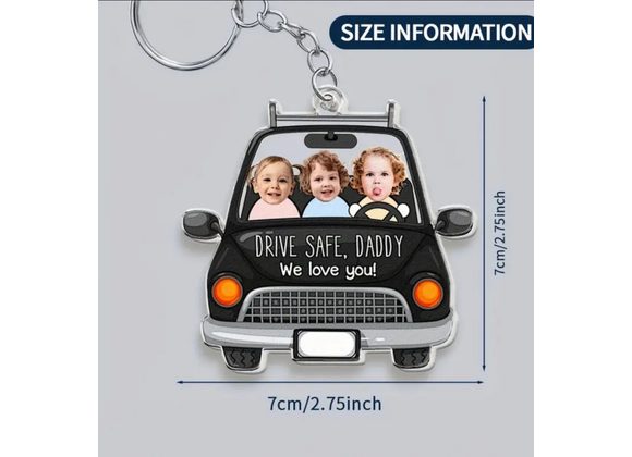 Daddy Car Keyring